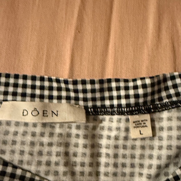 Doen Paulette gingham checkered long sleeve  top - Picture 9 of 9